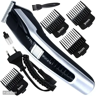 HTC AT-538 Rechargeable Hair Beard Trimmer for Men Trendy Styler HTC Trimmer Stainless Steel Sharp Blade Beard Shaver-thumb0