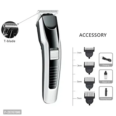 HTC AT-538 Rechargeable Hair Beard Trimmer for Men Trendy Styler HTC Trimmer Stainless Steel Sharp Blade Beard Shaver-thumb0