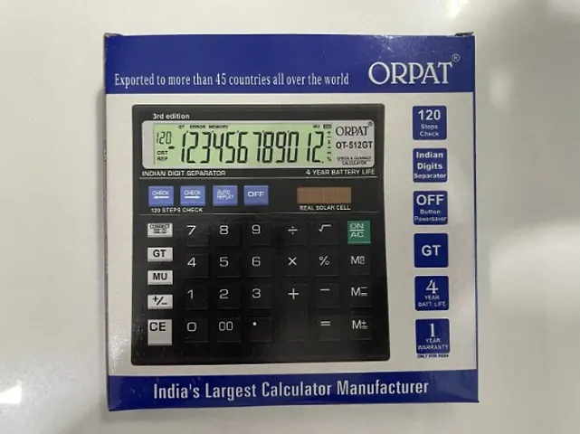 Orpat OT-512GT Calculator (Black) MADE IN INDIA