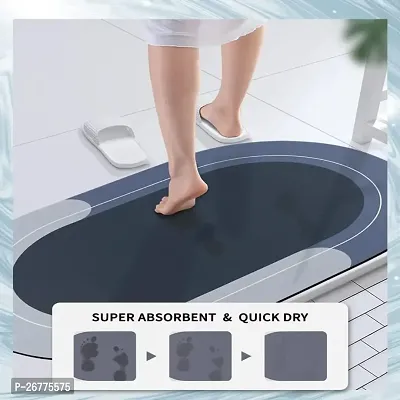 Bathroom Mat Water Absorbing Mat for Bathroom Quick Dry Rubber Backed Anti-Slip Floor Mat N (Multicolor)