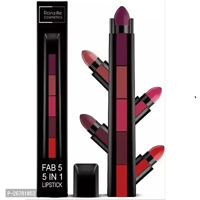 5-in-1 Lipstick 7.5gm| Five Shades In One| Long Lasting, Matte Finish| Non Drying Formula with Intense Color Payoff| Compact  Easy to Use-thumb0