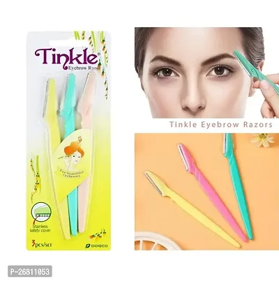 Tinkle Face Razors For Women Reusable  Biodegradable/Quick  Easy Facial Hair Removal At Home Women Face Razor/Razor For Face  Eyebrow/ (pack of 1)-thumb0