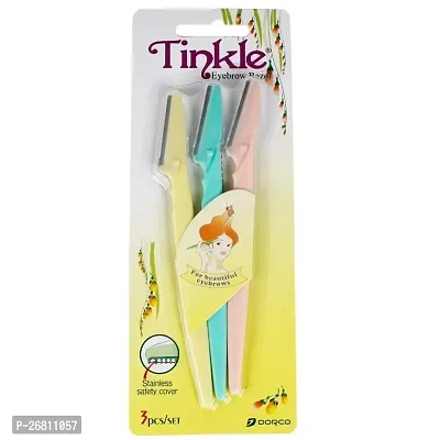 Tinkle Face Razors For Women Reusable  Biodegradable/Quick  Easy Facial Hair Removal At Home Women Face Razor/Razor For Face  Eyebrow/ (pack of 1)-thumb0