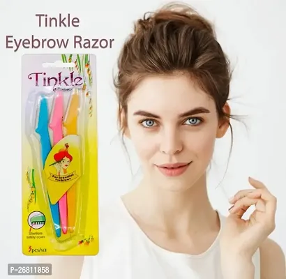 Tinkle Face Razors For Women Reusable  Biodegradable/Quick  Easy Facial Hair Removal At Home Women Face Razor/Razor For Face  Eyebrow/ (pack of 1)-thumb0