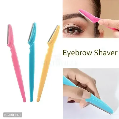 Tinkle 3 PCS Eyebrow or Face Hair Removal Safety Razors Trimmer Shaper Shaver Cosmetics-thumb0