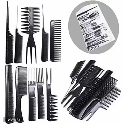 Einfac Professional All Hair Types Styling Comb Set 10 Pieces-thumb0