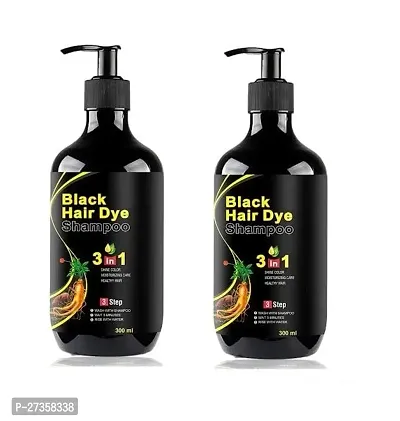 Herbal 3 in 1 Hair Dye Instant Black Hair Shampoo for Women  Men Organic Shampoo Herbal 3 in 1 Hair Dye Instant Black Hair Shampoo for Women  Men 100% Coverage Shampoo 300ml PACK OF 2-thumb0
