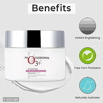 O3+ D-Tan Pack for Instant Skin Brightening and Lightening De Tan Removal Suitable for All Skin Types-thumb0