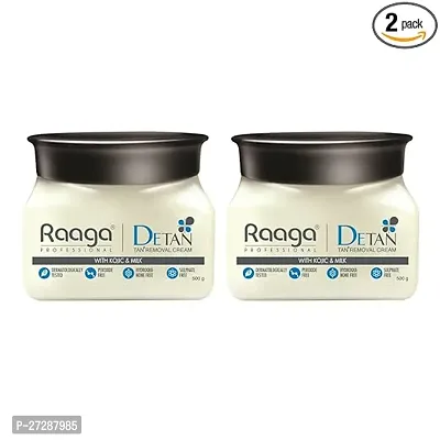 Raaga Professional De-Tan Tan removal Cream Kojic  Milk | 500 GM | Pack of 2
