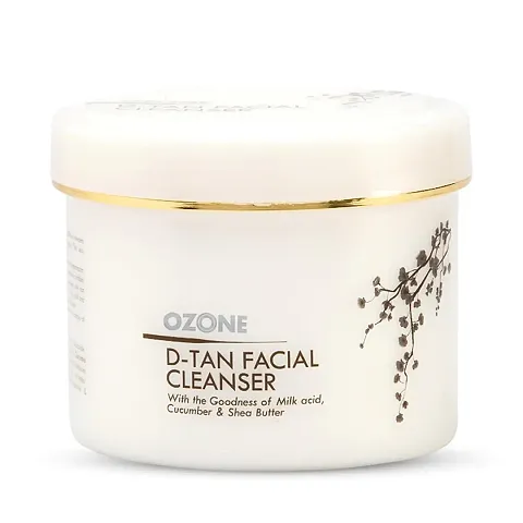 Ozone D-Tan Facial Cleanser | Enriched with Cucumber, Shea Butter  Milk | Detan Face Cleanser For Men  Women | All Skin Types, Tan Removal, Soft, Smooth  Uneven Skin Tone | 250gm