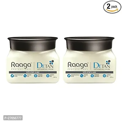 Raaga Professional De-Tan Tan removal Cream Kojic  Milk 72g (12g*6) | Pack of 2
