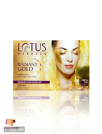 Lotus Herbals Radiant Gold Facial Kit For Instant Glow 74gm-thumb0