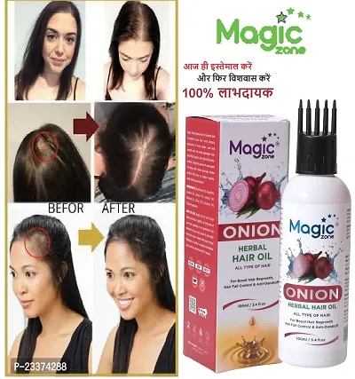 Combo Onion Herbal Hair Oil 2 Bottle   for Hair Regrowth  Hair Fall Control  (100 ml Each)-thumb2