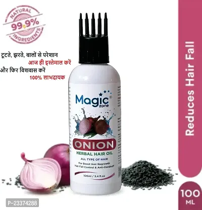 Combo Onion Herbal Hair Oil 2 Bottle   for Hair Regrowth  Hair Fall Control  (100 ml Each)-thumb0