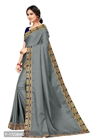 Fancy Vichitra Silk Saree with Blouse Piece for Women-thumb0