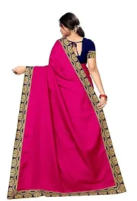 Fancy Vichitra Silk Saree with Blouse Piece for Women-thumb1