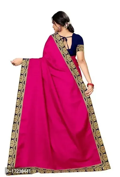 Fancy Vichitra Silk Saree with Blouse Piece for Women-thumb2