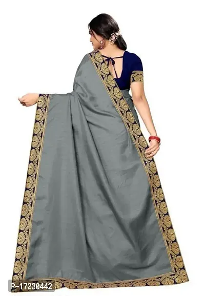 Fancy Vichitra Silk Saree with Blouse Piece for Women-thumb2