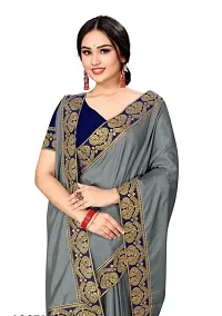 Fancy Vichitra Silk Saree with Blouse Piece for Women-thumb2