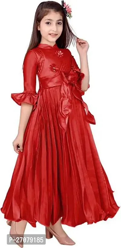 Fabulous Red Silk Frocks For Girls-thumb3