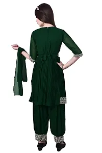 Alluring Green Georgette Embroidered Salwar Suit Sets For Girls-thumb1