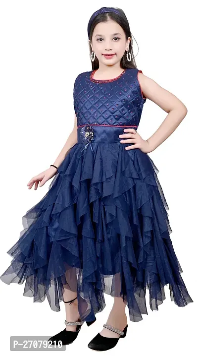 Fabulous Blue Net Frocks For Girls-thumb4