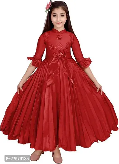 Fabulous Red Silk Frocks For Girls-thumb0