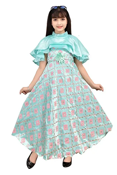 Classic Silk Blend Embroidered Dresses for Kids Girls