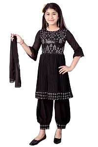 Stylish Georgette Dress For Kids Girls-thumb2