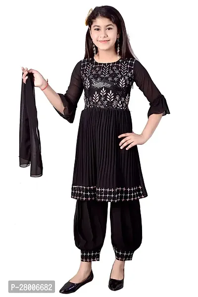 Stylish Georgette Dress For Kids Girls-thumb3