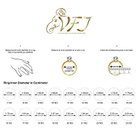 Vighnaharta Couple Leaf cz Gold and Rhodium Plated Alloy Ring for Women and Girls-[VFJ1396FRG11]-thumb2