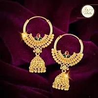 Golden Brass Cubic Zirconia Drop Earrings Earrings For Women-thumb2