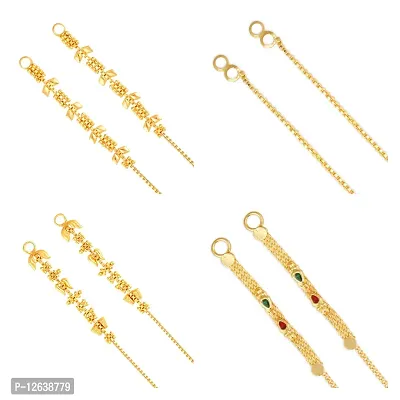 Vighnaharta 1 one gram gold Plated alloy Kanchain Ear chain kanoti Ear Thread Ear to Ear Chain for Women and Girls[VFJ1028-1029-1027-1026KC]
