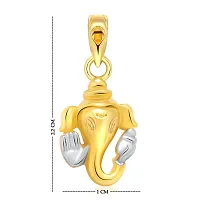 Vighnaharta Chaturbhuj Gold and Rhodium Plated God Pendant - [VFJ1058PG]-thumb1