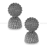 Shimmering Oxidised Silver German Princess Glittering Bollywood Earrings For Women And Girls-thumb2