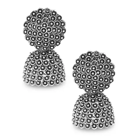 Shimmering Oxidised German Diva Bollywood Earrings For Women And Girls