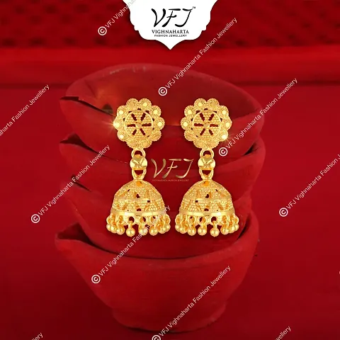 Stylish Brass Jhumkas Earrings For Women