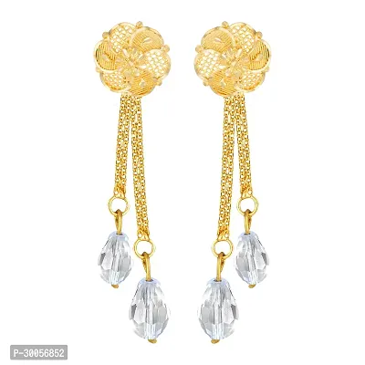 Designer Golden Brass Earrings For Women-thumb0