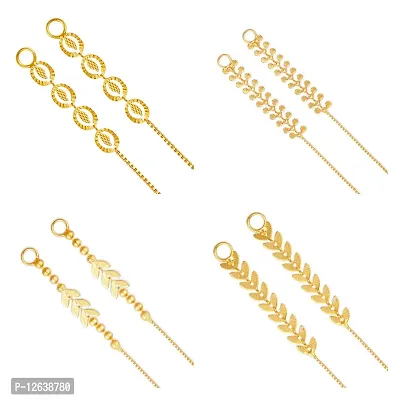 Vighnaharta 1 one gram gold Plated alloy Kanchain Ear chain kanoti Ear Thread Ear to Ear Chain for Women and Girls[VFJ1035-1006-1005-1013KC]