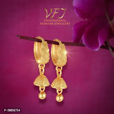 Elegant Twinkling Beautiful Gold Chandbali Jhumki Earring For Women And Girls-thumb3