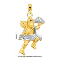 Vighnaharta Jai Bajrangbali Gold and Rhodium Plated God Pendant - [VFJ1050PG]-thumb1