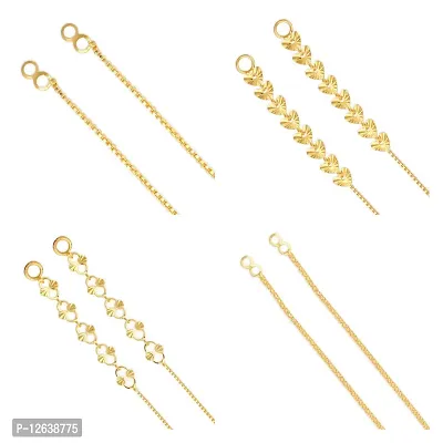 Vighnaharta 1 one gram gold Plated alloy Kanchain Ear chain kanoti Ear Thread Ear to Ear Chain for Women and Girls[VFJ1026-1013-1019-1025KC]