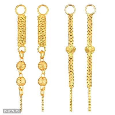Vighnaharta 1 one gram gold Plated alloy Kanchain Ear chain kanoti Ear Thread Ear to Ear Chain for Women and Girls[VFJ1084-1085KC]