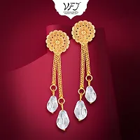 Designer Golden Brass Earrings For Women-thumb2