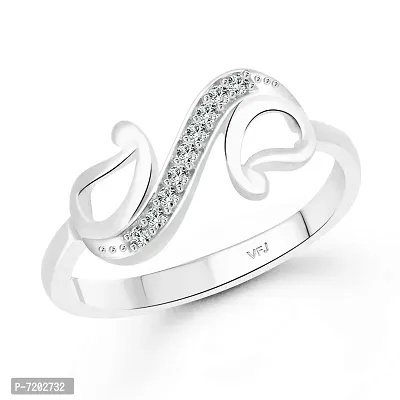 Vighnaharta Shagun cz Rhodium Plated Alloy Ring for Women and Girls-[VFJ1388FRR16]-thumb0