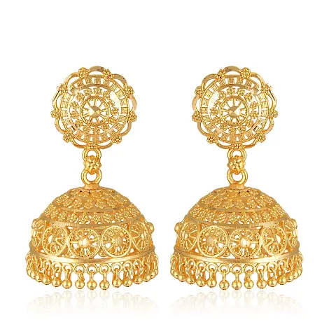 earrings with baali jhumka jhumki .MADE IN INDIA. BRASS MATERIAL.GOLD PLATED.