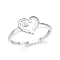 Vighnaharta Bezel Heart CZ Rhodium Plated Ring with Scented Velvet Rose Ring Box for women and girls and your Valentine.-thumb1