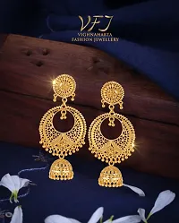 Beautiful Earrings Chic Drop Chandbali Jhumki Earring For Women And Girls-thumb2