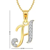 Vighnaharta Valentine Gift Dual Heart Ring with Initial ''H'' Letter Pendant Gold and Rhodium Plated Jewellery Combo Set-thumb2