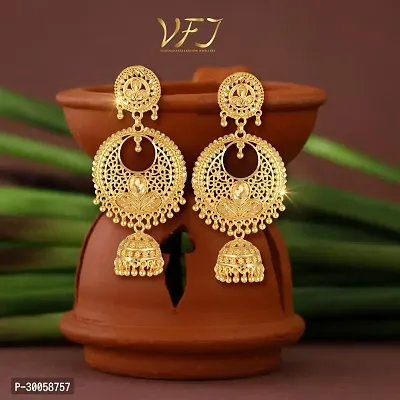 Beautiful Earrings Chic Drop Chandbali Jhumki Earring For Women And Girls-thumb4